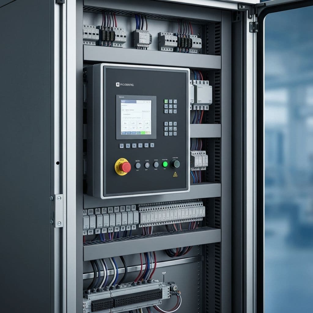 Szafa sterownicza ze sterownikiem PLC i aparaturą elektryczną maszyny
